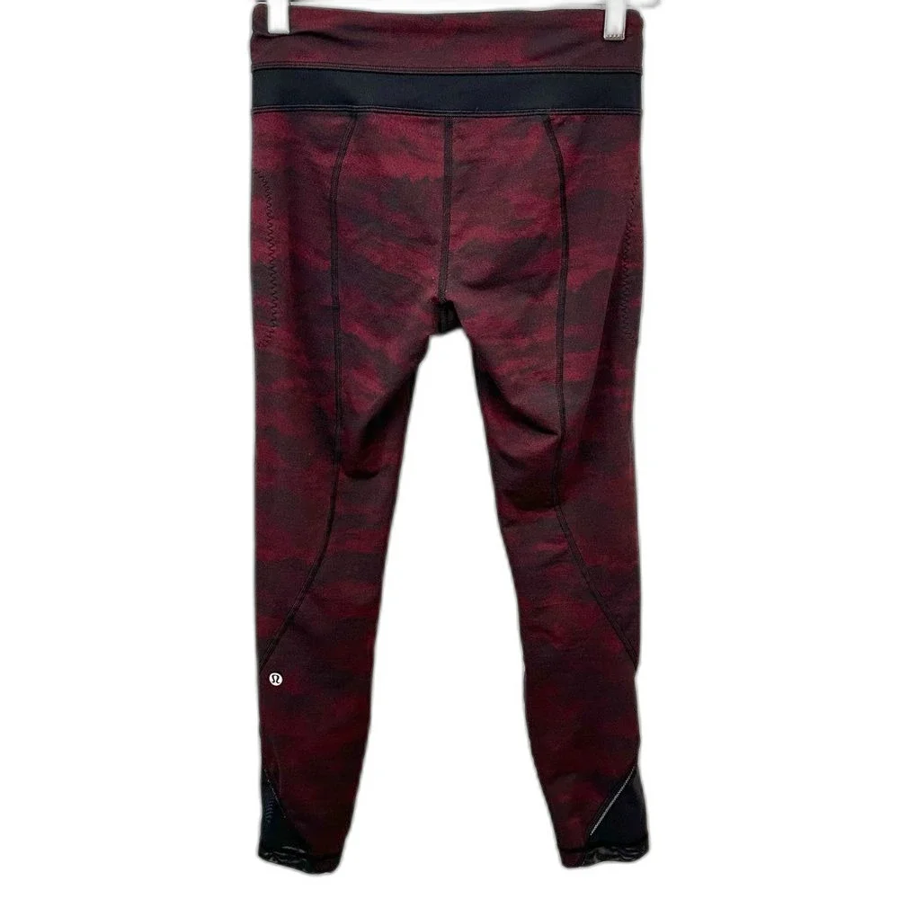 Lululemon Inspire Tight II Size 4 Power Luxtreme Hazy Days Black Deep Rouge - Picture 4 of 16